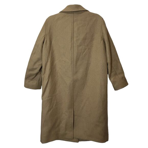 Everlane The Italian ReWool Overcoat Double-Breasted Tan Women 8 NWT - Picture 4 of 13